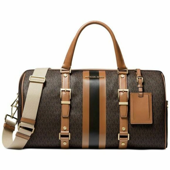 Michael Kors Handbags - Michael Kors Bedford Travel X-Large Weekender Duffle Bag Brown/Acorn NEW SEALED